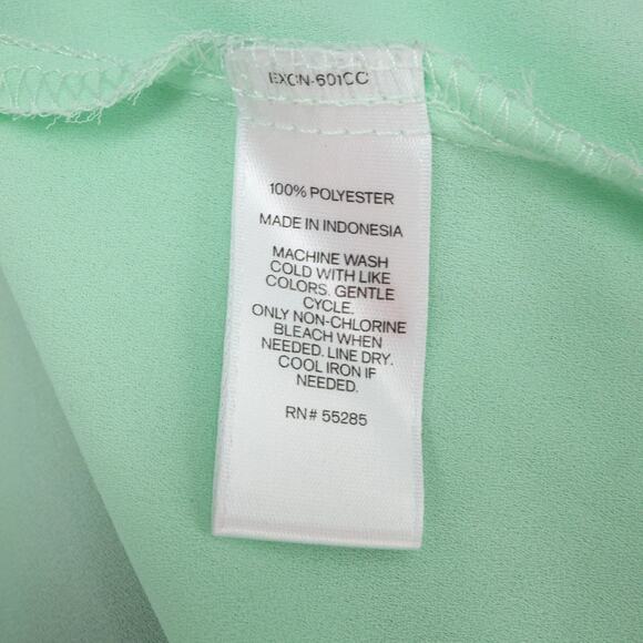 Express Top Womens Small Mint Green The Portofino Shirt Blouse Roll Tab Sleeves - Picture 15 of 15